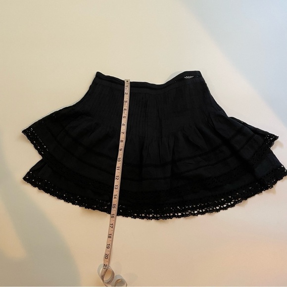 Free People‎ Summer's Night Black Lace Mini Skirt High Waisted Size 0 Y2K 90’s - Picture 5 of 10